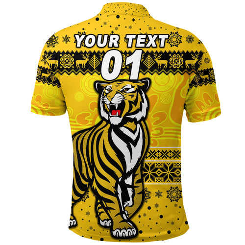 custom-personalised-richmond-tigers-polo-shirt-christmas-simple-style-yellow