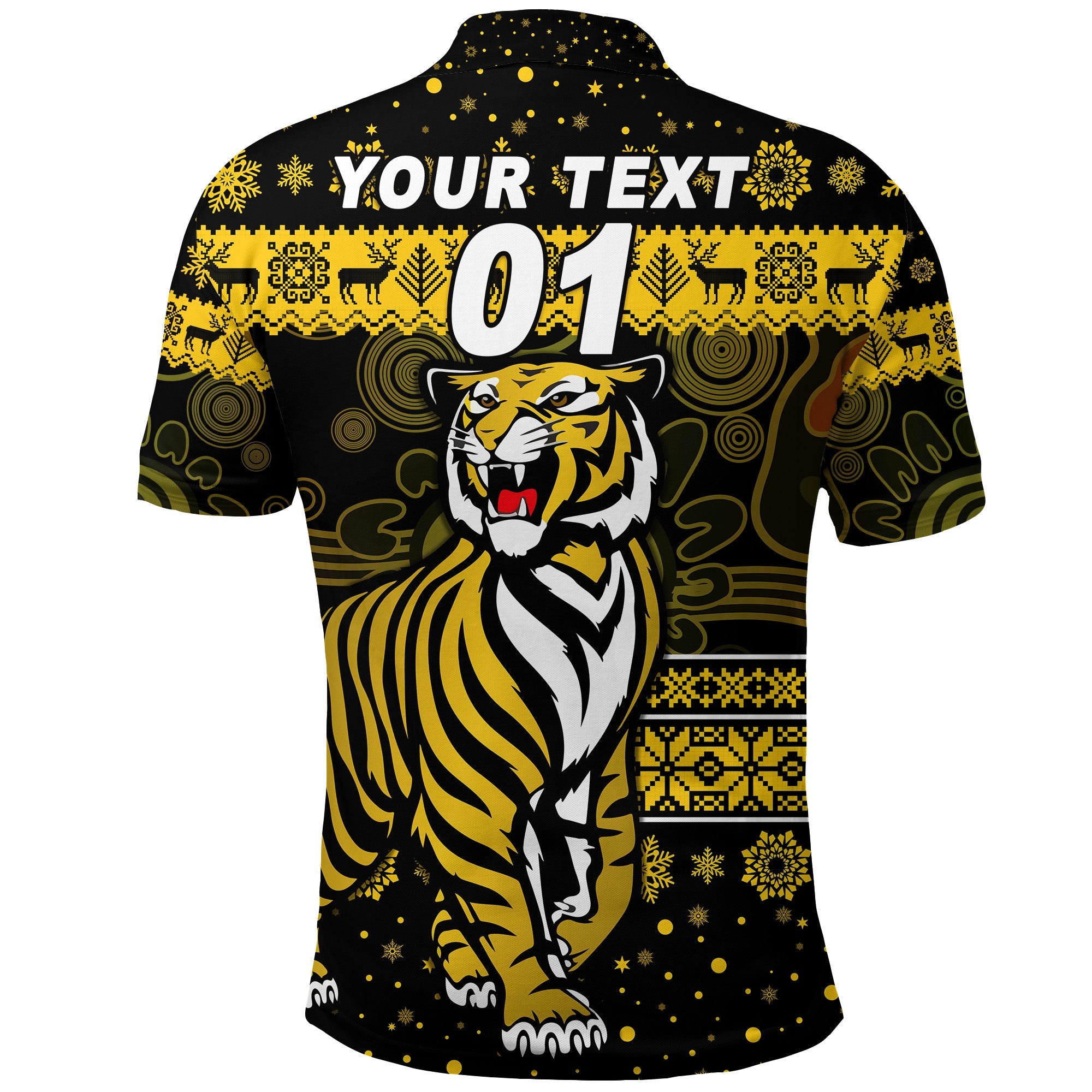 custom-personalised-richmond-tigers-polo-shirt-christmas-simple-style