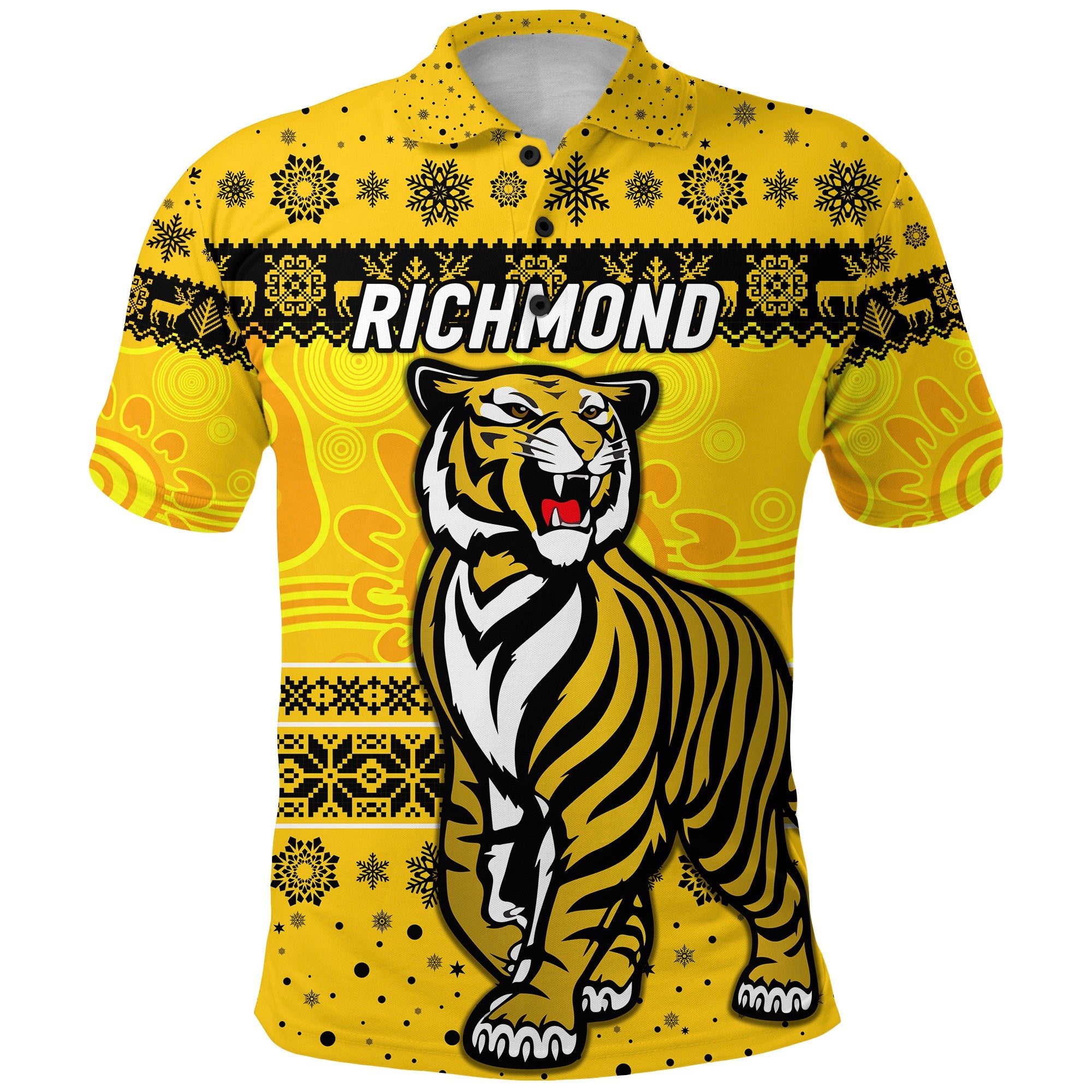 richmond-tigers-polo-shirt-christmas-simple-style-yellow