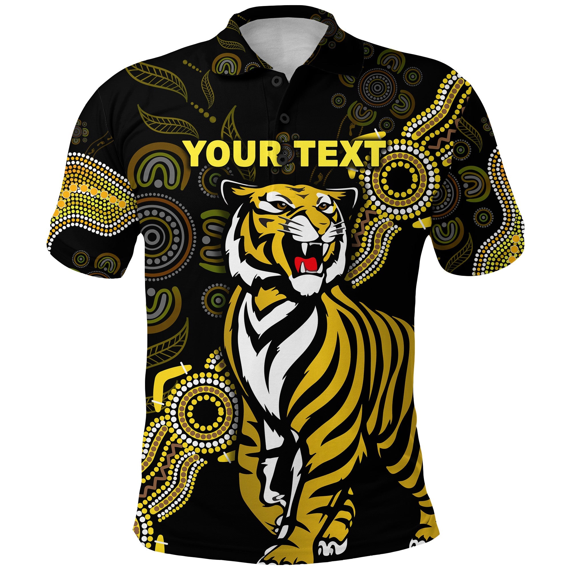 custom-personalised-richmond-tigers-polo-shirt-simple-indigenous