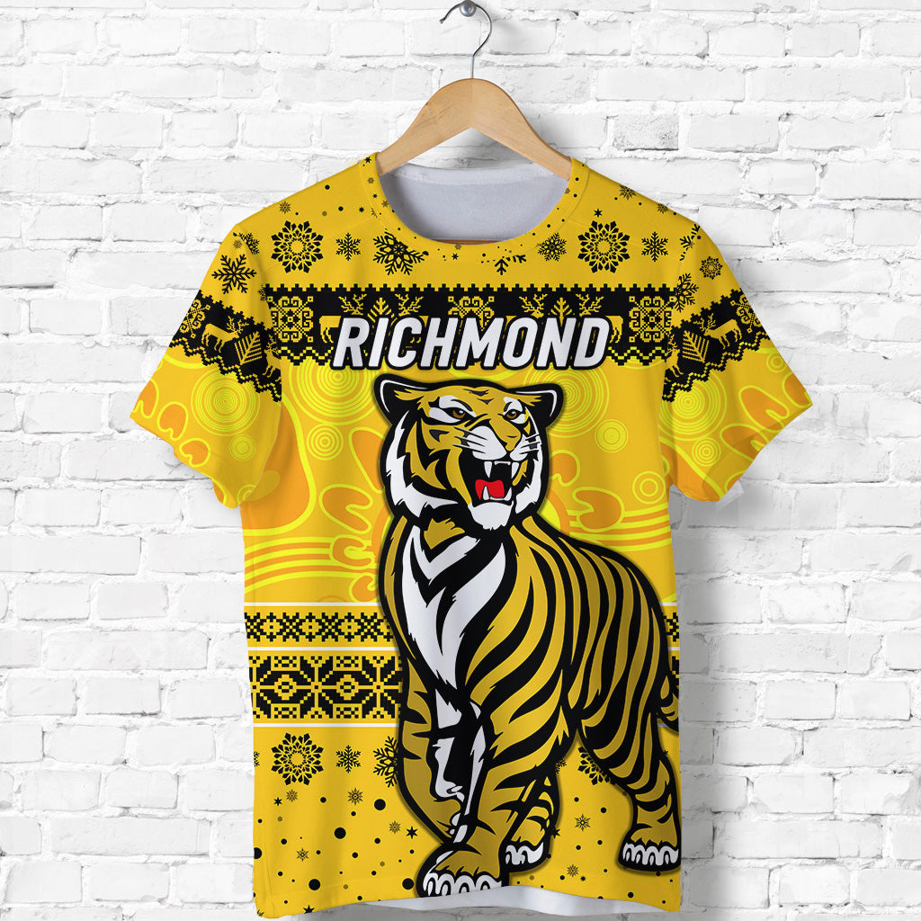 custom-personalised-richmond-tigers-t-shirt-christmas-simple-style-yellow