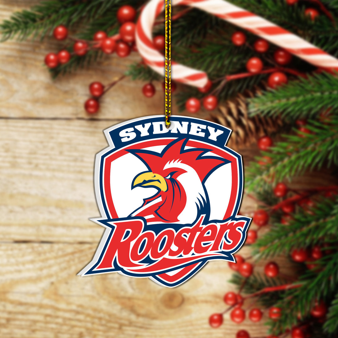 Christmas Ornament- Rooster Rugby