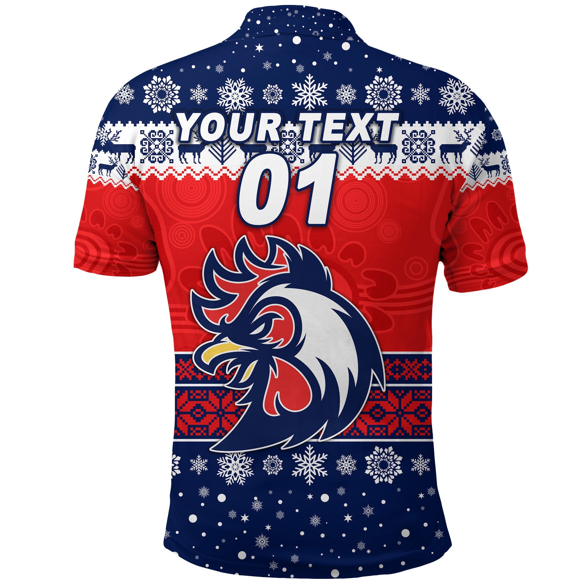 custom-personalised-sydney-roosters-polo-shirt-christmas-simple-style-blue
