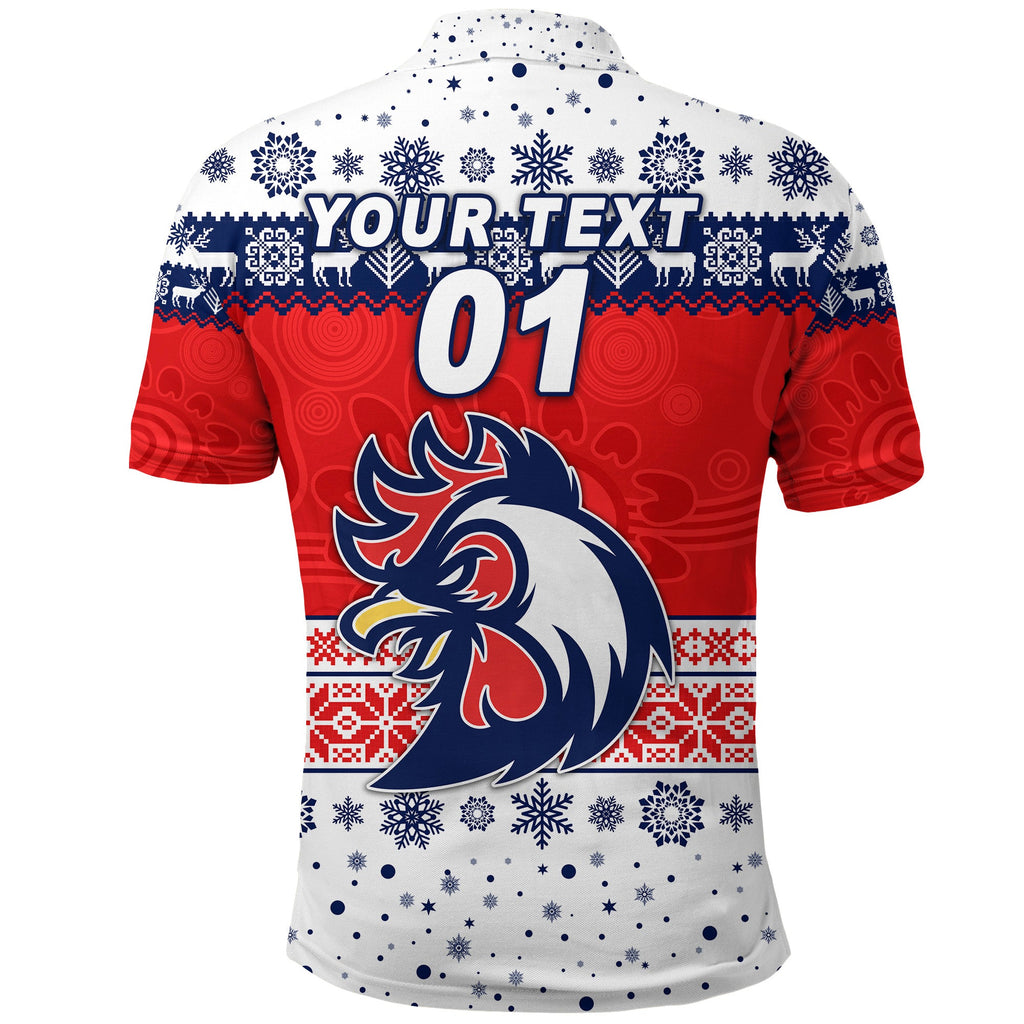 custom-personalised-sydney-roosters-polo-shirt-christmas-simple-style-white