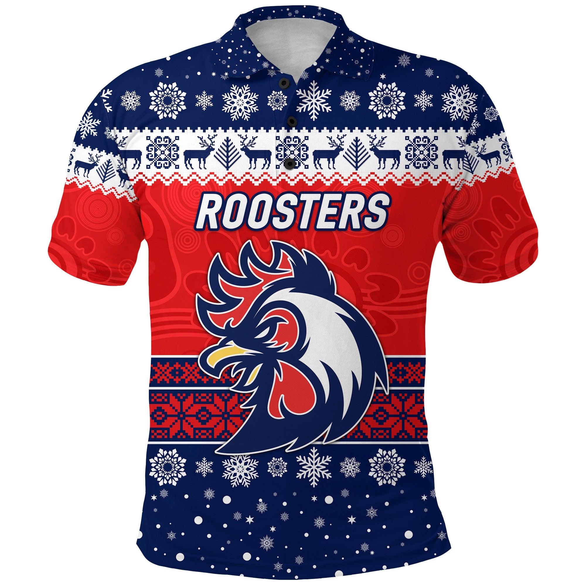 custom-personalised-sydney-roosters-polo-shirt-christmas-simple-style-blue