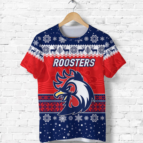 sydney-roosters-t-shirt-christmas-simple-style-blue