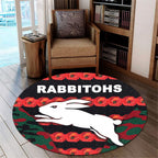 south-sydney-rabbitohs-round-carpet-anzac-day-poppy-flower-vibes