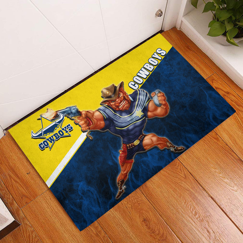 nrl-door-mat-cowboys-fire-style
