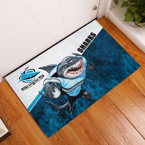 nrl-door-mat-sharks-fire-style