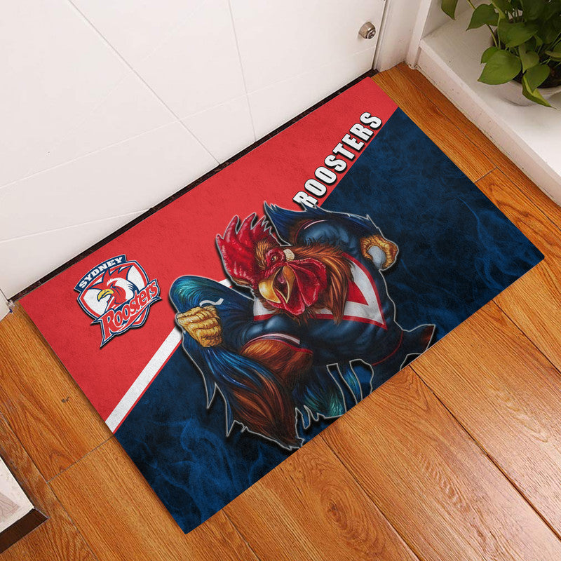 nrl-door-mat-roosters-fire-style