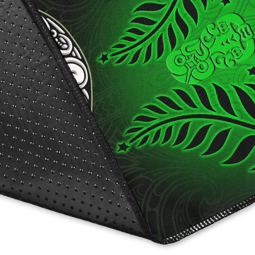 new-zealand-maori-area-rug-manaia-paua-shell-glitter-green