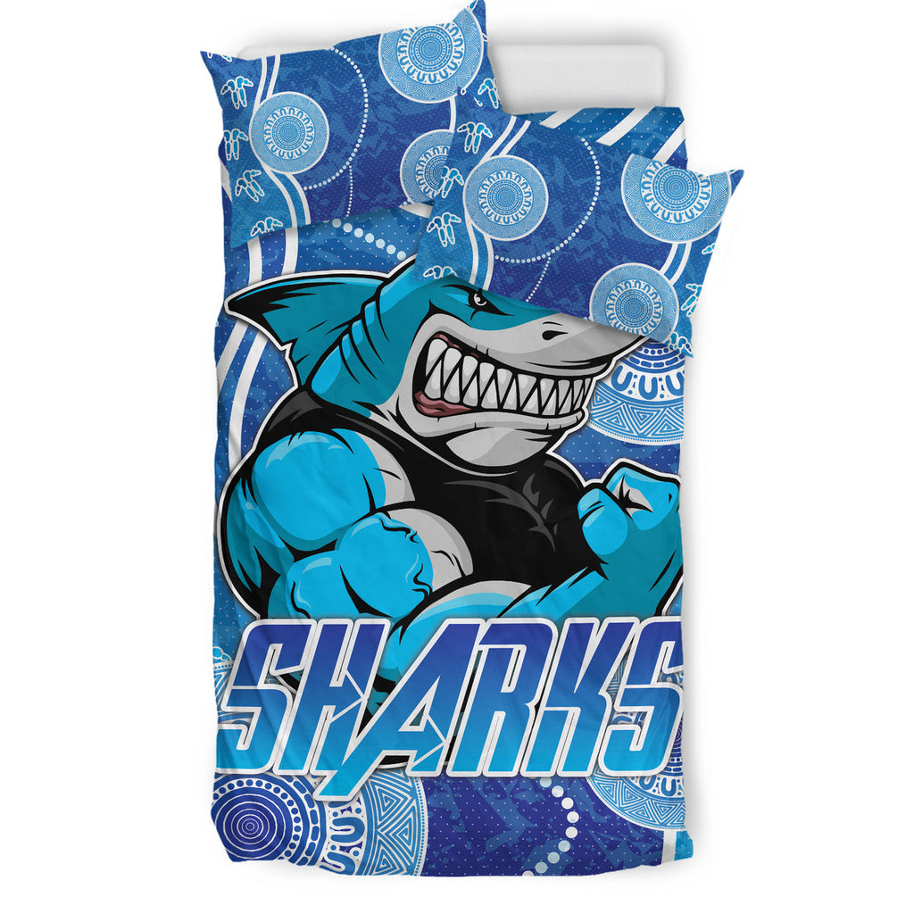 sharks-rugby-bedding-set-custom-sutherland-sharks-bedding-set