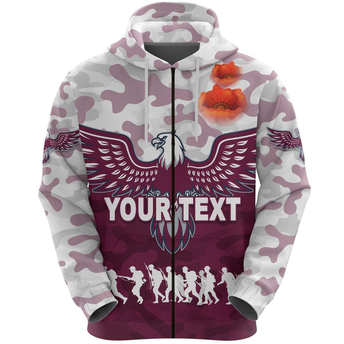 custom-personalised-manly-warringah-zip-hoodie-sea-eagles-anzac-day-camouflage-vibes
