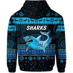 cronulla-sutherland-sharks-hoodie-christmas-simple-style-black