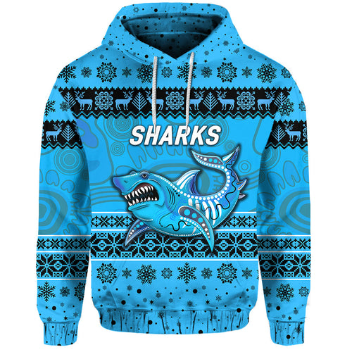 custom-personalised-cronulla-sutherland-sharks-hoodie-christmas-simple-style-blue