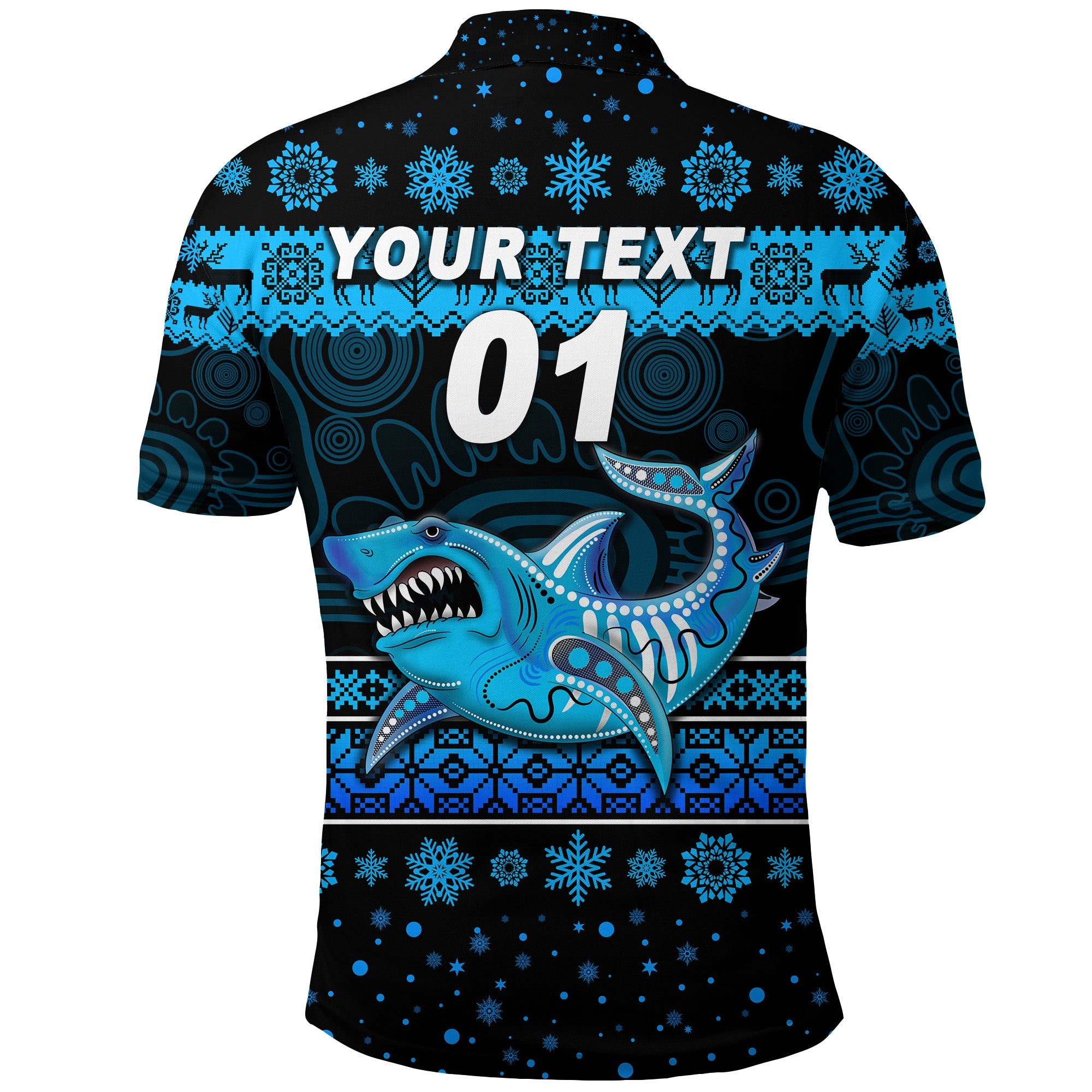 custom-personalised-cronulla-sutherland-sharks-polo-shirt-christmas-simple-style-black