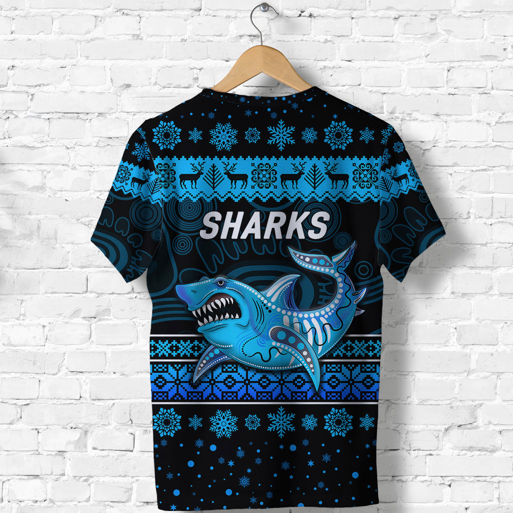 cronulla-sutherland-sharks-t-shirt-christmas-simple-style-black