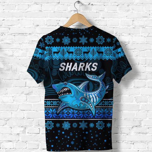 cronulla-sutherland-sharks-t-shirt-christmas-simple-style-black