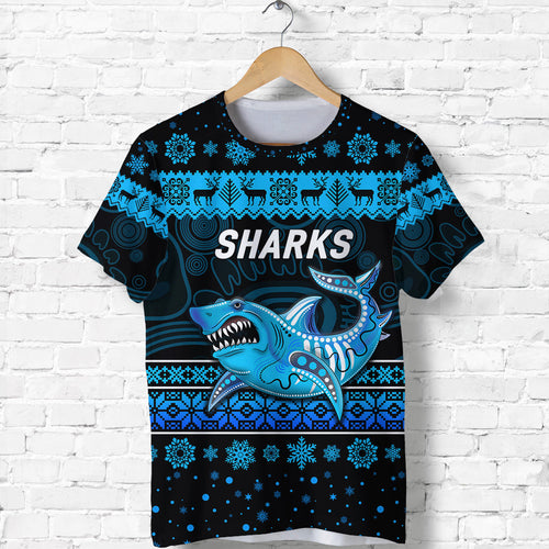 custom-personalised-cronulla-sutherland-sharks-t-shirt-christmas-simple-style-black