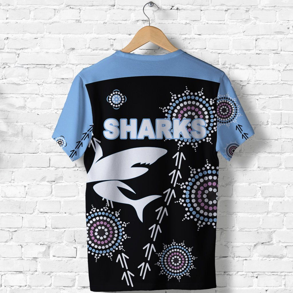 cronulla-t-shirt-sharks-simple-indigenous-black