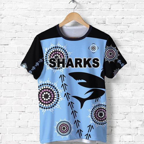 cronulla-t-shirt-sharks-simple-indigenous-blue