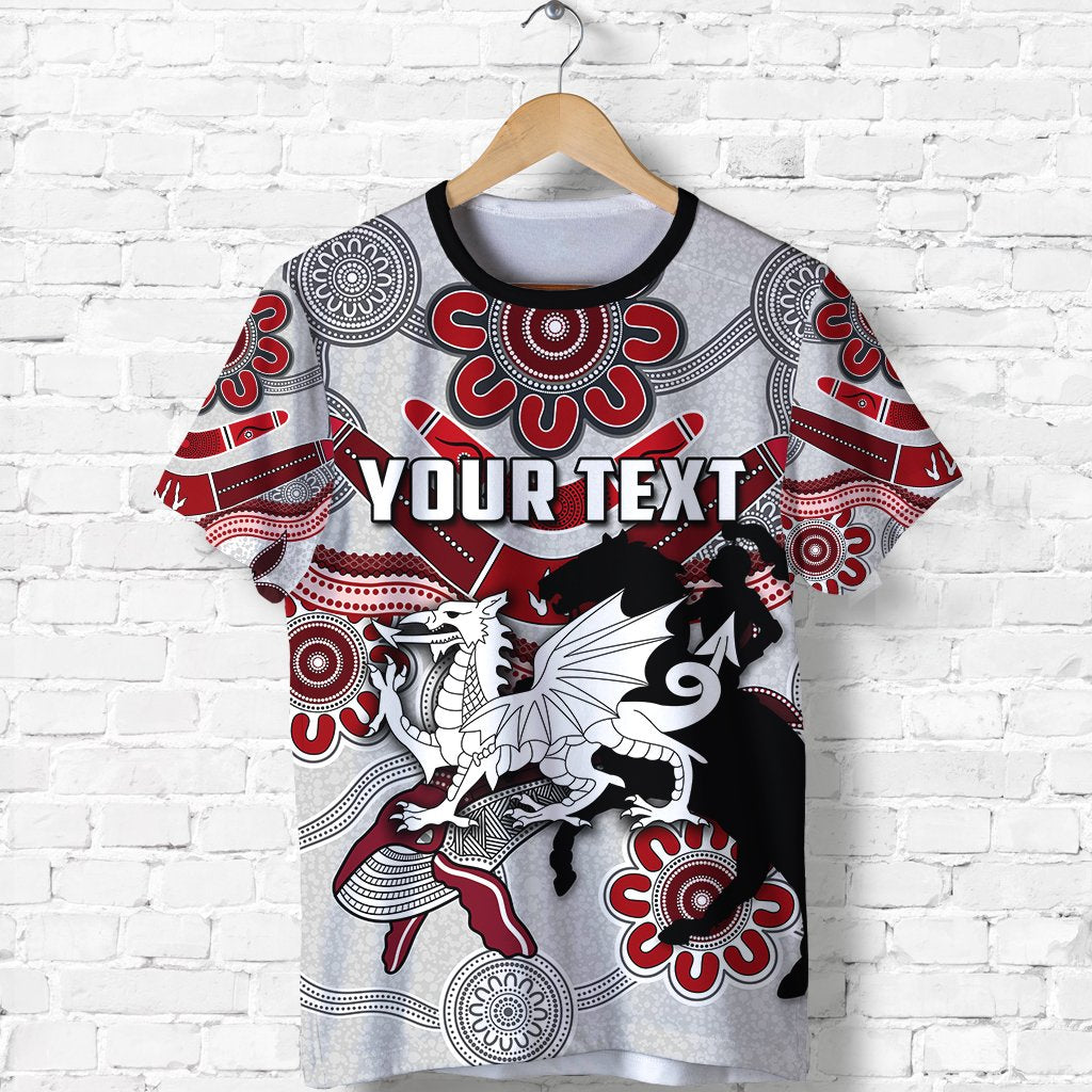 custom-personalised-dragons-t-shirt-st-george-indigenous-white