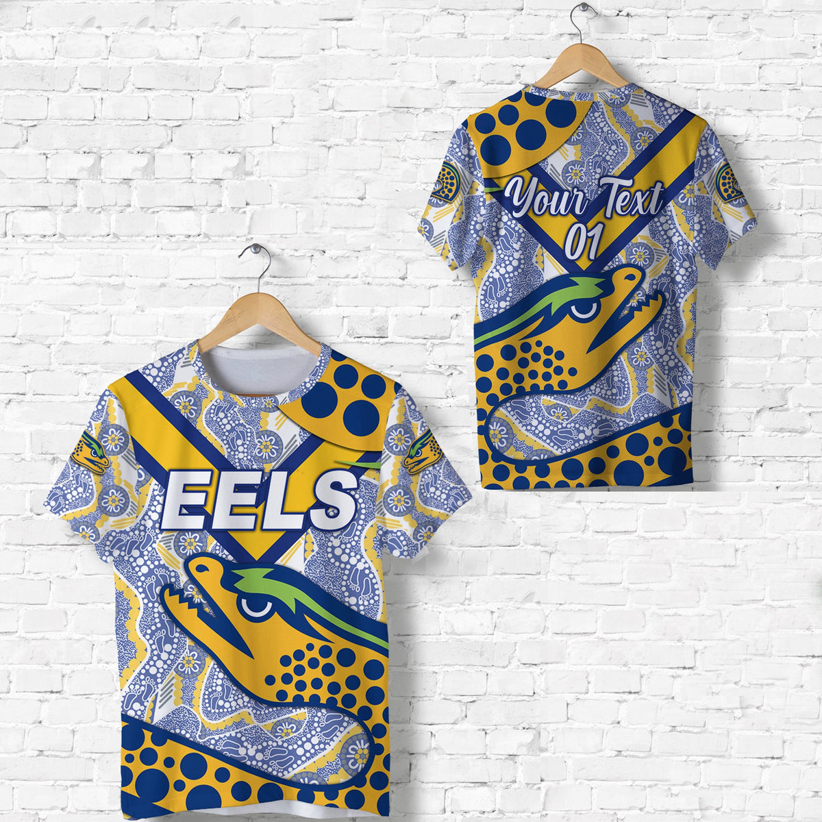 custom-personalised-parramatta-eels-t-shirt-2021-indigenous-simple-style-white-custom-text-and-number