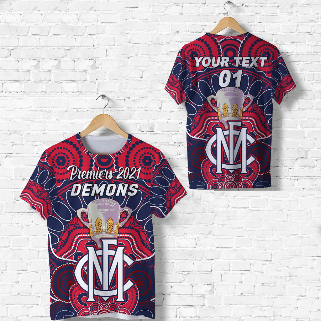 custom-personalised-melbourne-demons-indigenous-t-shirt-football-2021-premiers-trophy-custom-text-and-number