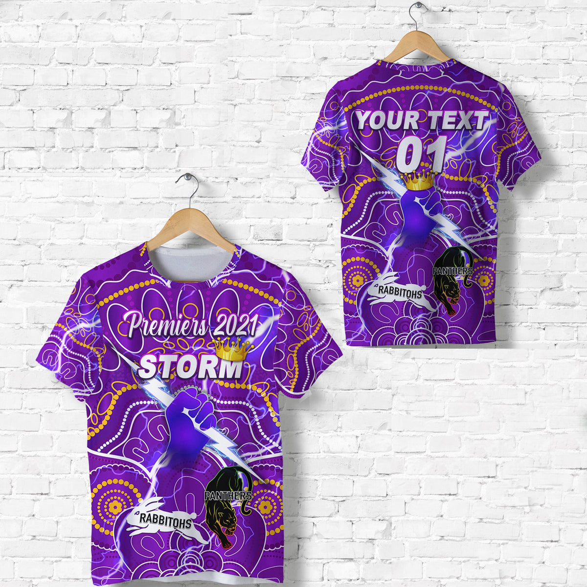custom-personalised-melbourne-storm-t-shirt-2021-indigenous-premiers-the-king-custom-text-and-number