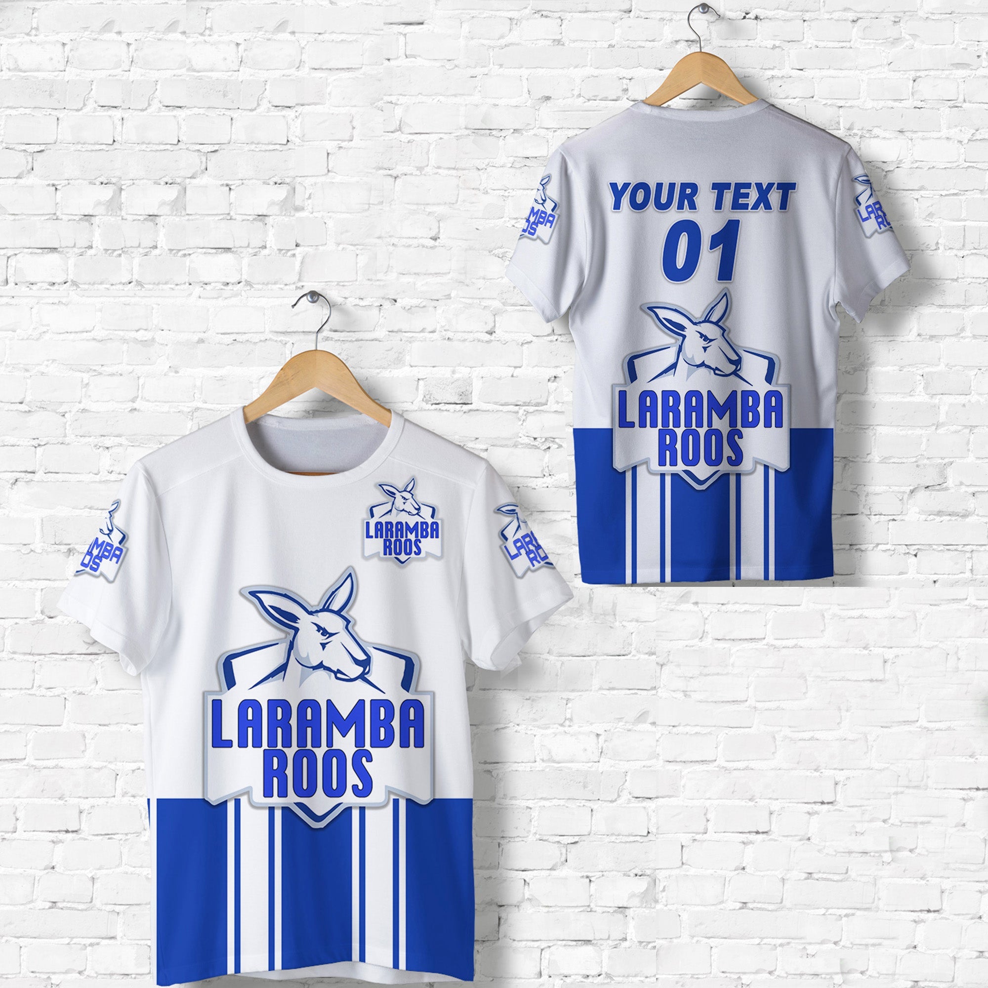 custom-personalised-laramba-roos-football-club-t-shirt-kangaroos-original-white-custom-text-and-number