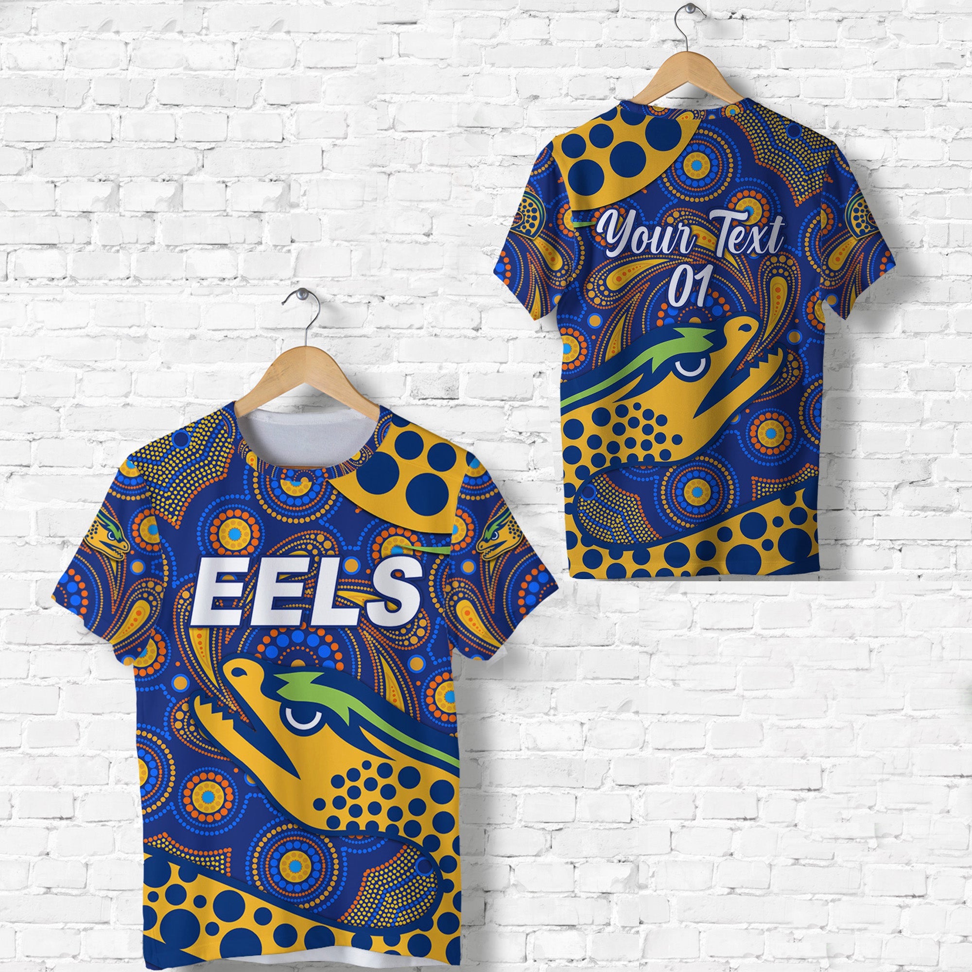custom-personalised-parramatta-eels-t-shirt-2021-indigenous-vibes-blue-custom-text-and-number