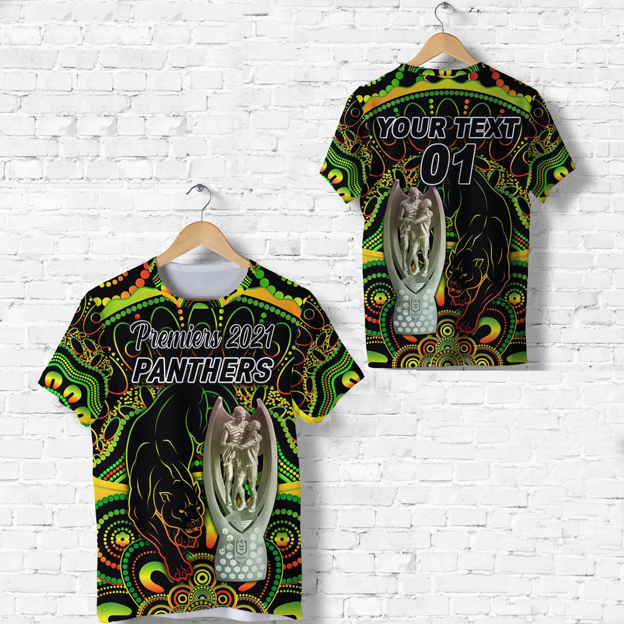 custom-personalised-penrith-panthers-t-shirt-2021-indigenous-premiers-trophy-custom-text-and-number
