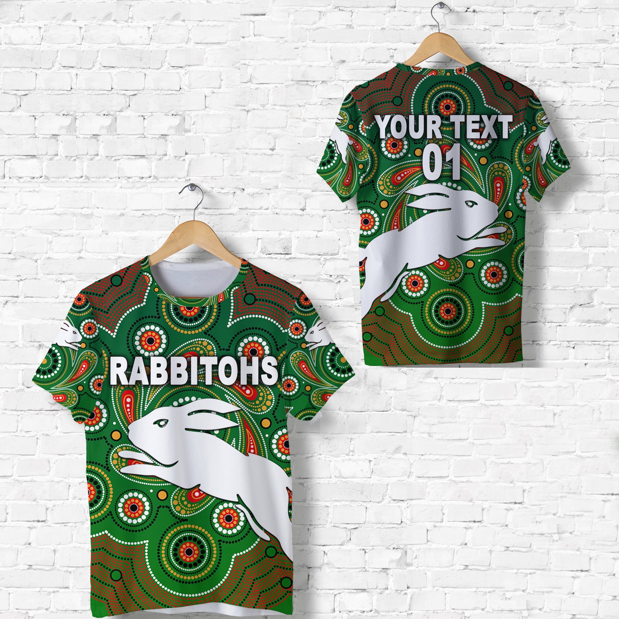 custom-personalised-south-sydney-rabbitohs-t-shirt-2021-indigenous-vibes-green-custom-text-and-number