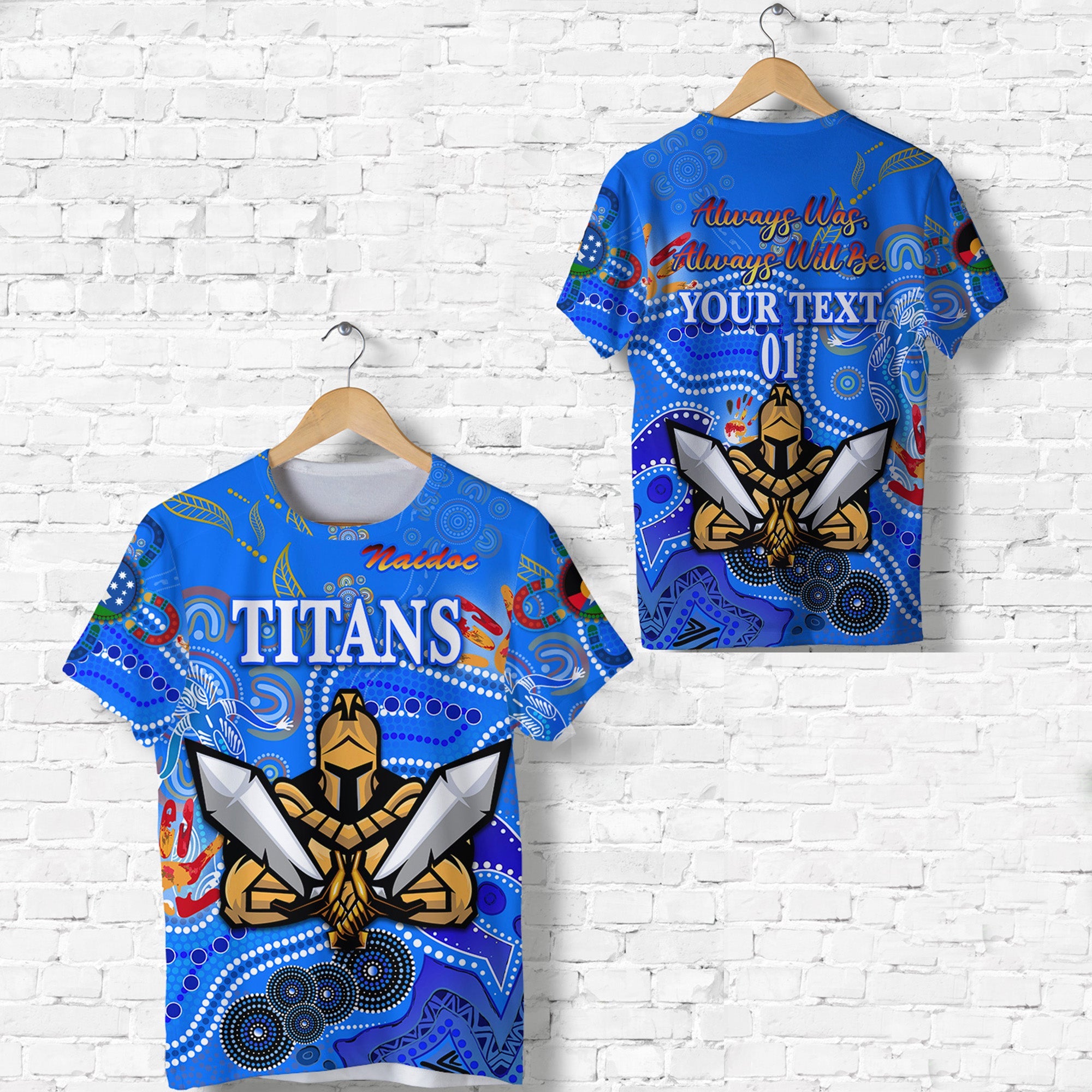 custom-personalised-gold-coast-titans-t-shirt-2021-naidoc-custom-text-and-number