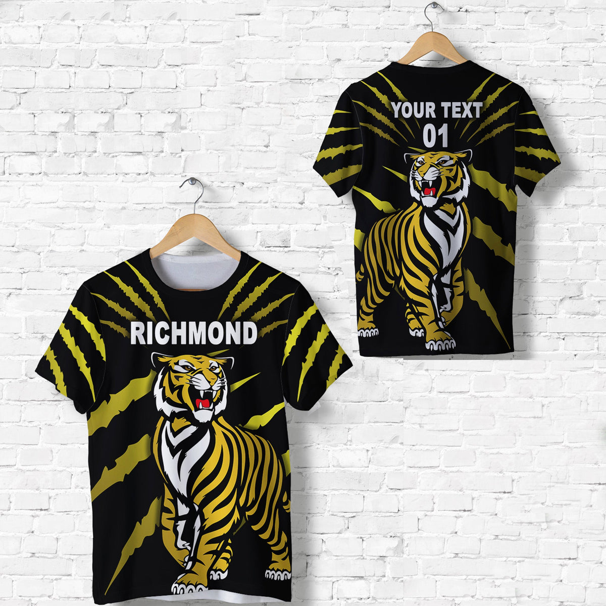 custom-personalised-richmond-tigers-t-shirt-original-version-black-custom-text-and-number