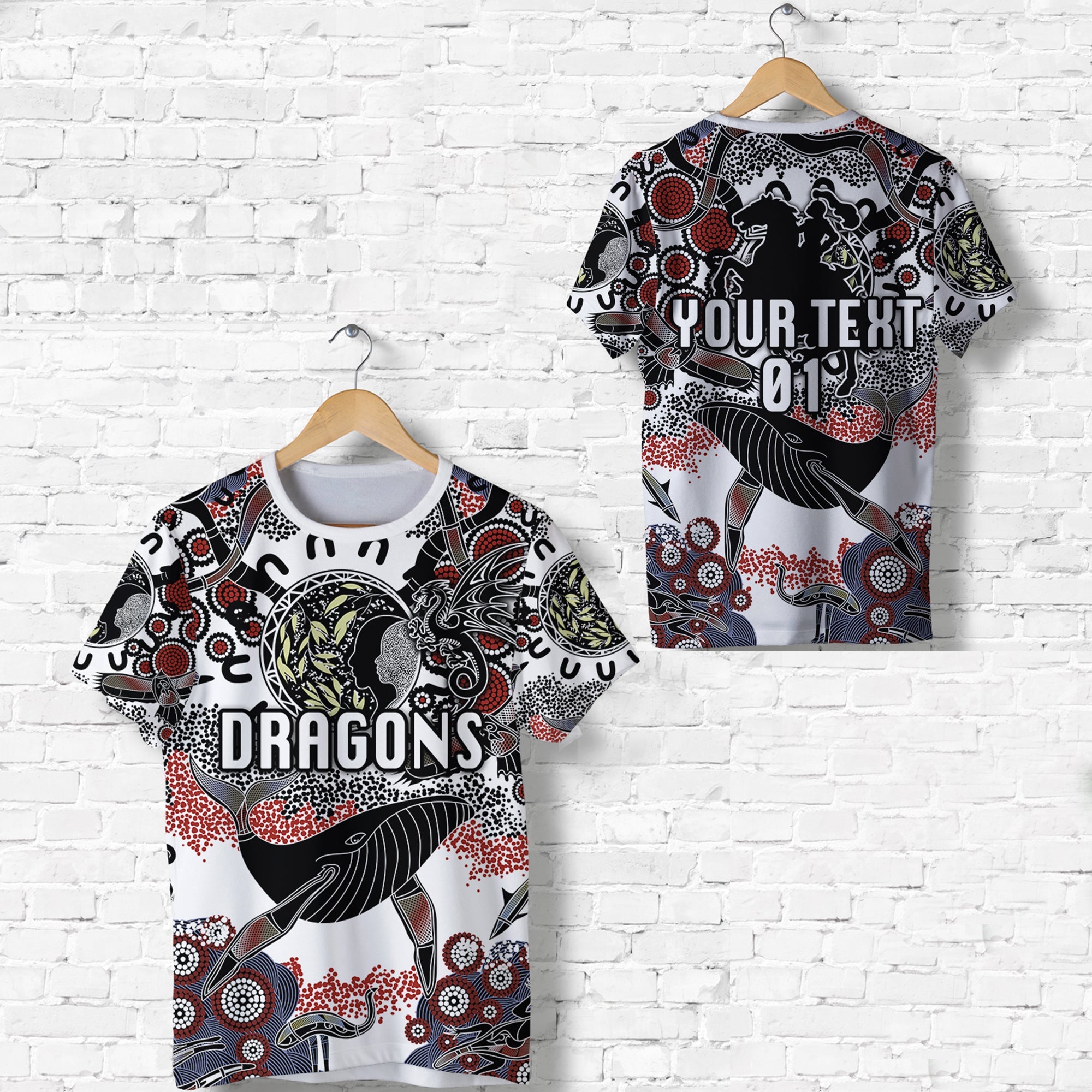 custom-personalised-st-george-illawarra-dragons-t-shirt-2021-indigenous-white-custom-text-and-number