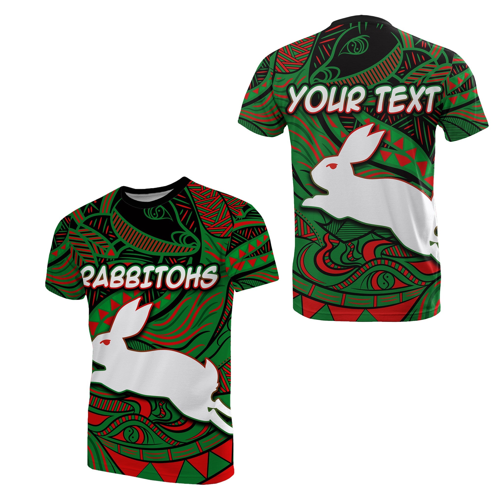 custom-personalised-south-sydney-rabbitohs-t-shirt-tribal-style