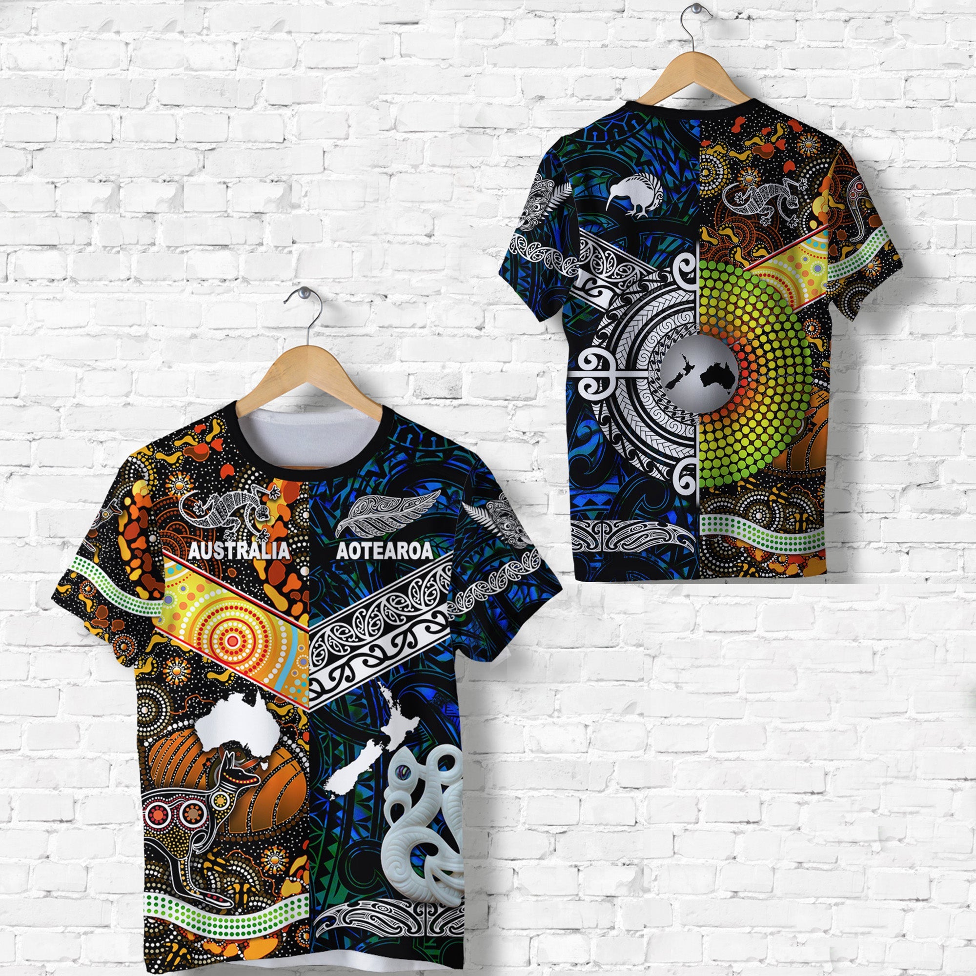 new-zealand-maori-aotearoa-and-australia-aboriginal-t-shirt-together-blue