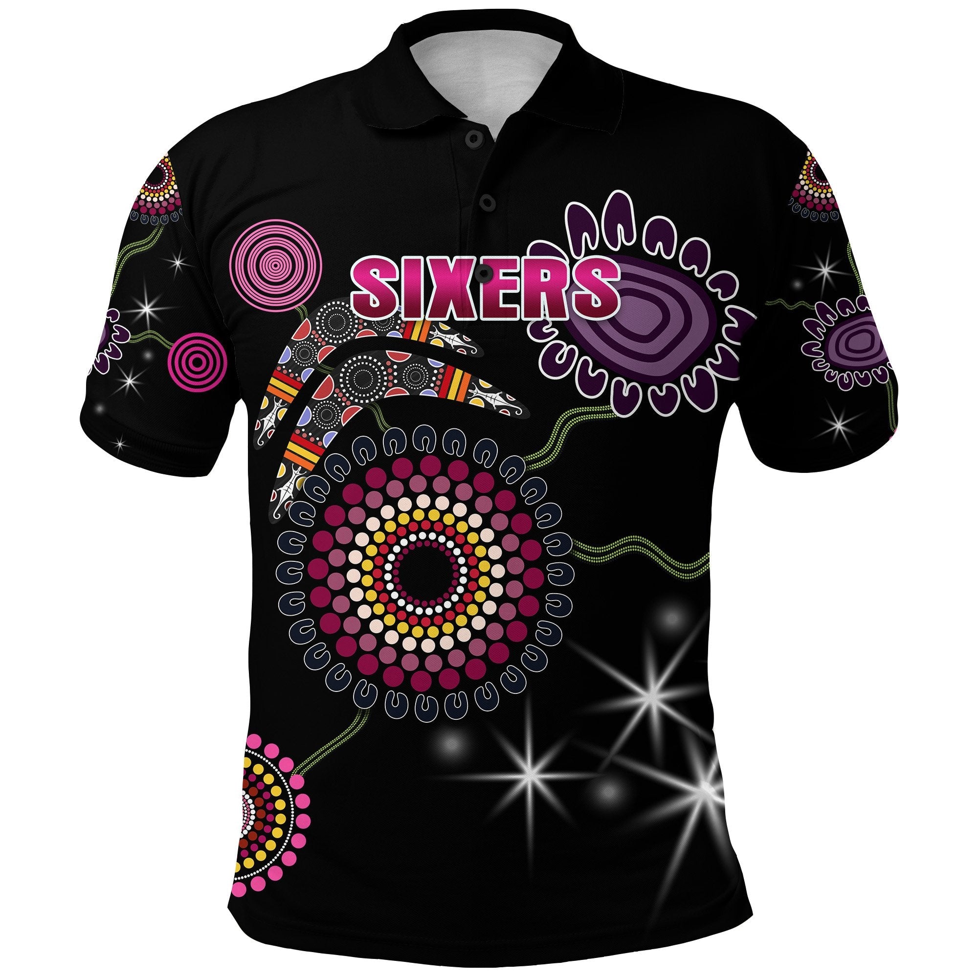 sydney-polo-shirt-sixers-indigenous-black