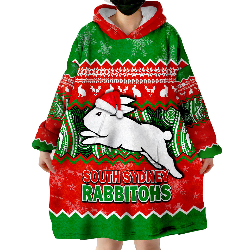 south-sydney-rabbitohs-aboriginal-christmas-vibe-wearable-blanket-hoodie