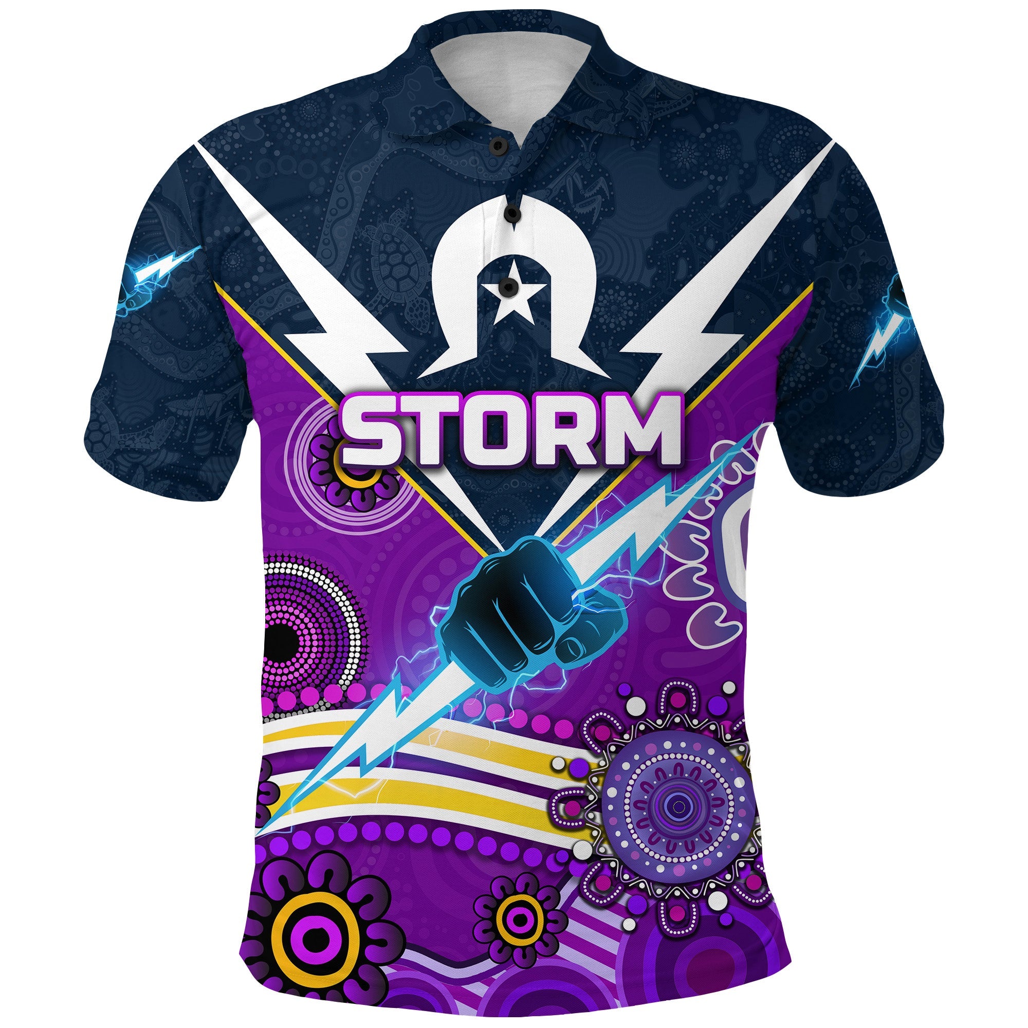 custom-personalised-melbourne-storm-polo-shirt-2021-naidoc-indigenous-custom-text-and-number