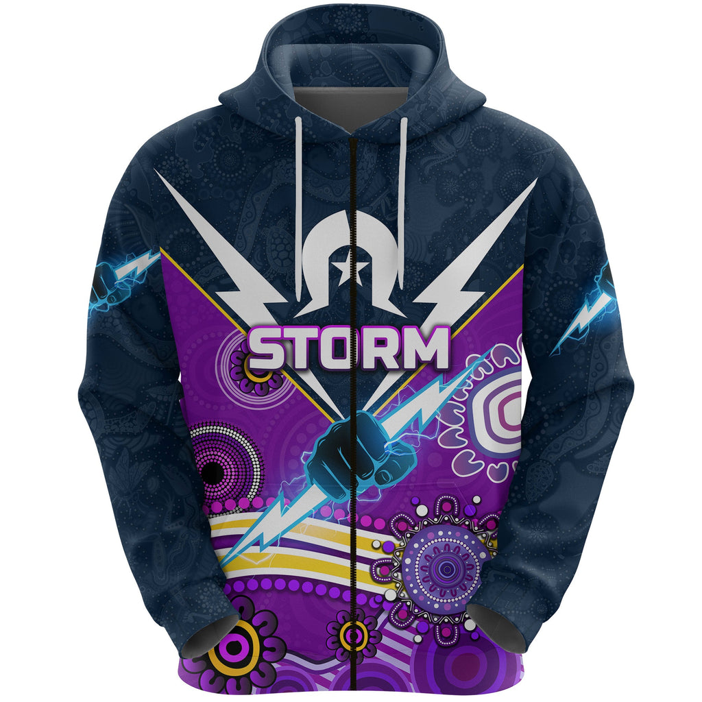 custom-personalised-melbourne-storm-zip-hoodie-2021-naidoc-indigenous-custom-text-and-number