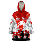 Swans ANZAC 2022 Bloods Sydney Poppy Flowers Wearable Blanket Hoodie LT13