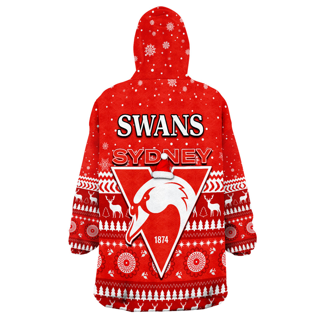 Swans Football Christmas Sydney Wearable Blanket Hoodie LT13