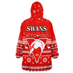 Swans Football Christmas Sydney Wearable Blanket Hoodie LT13