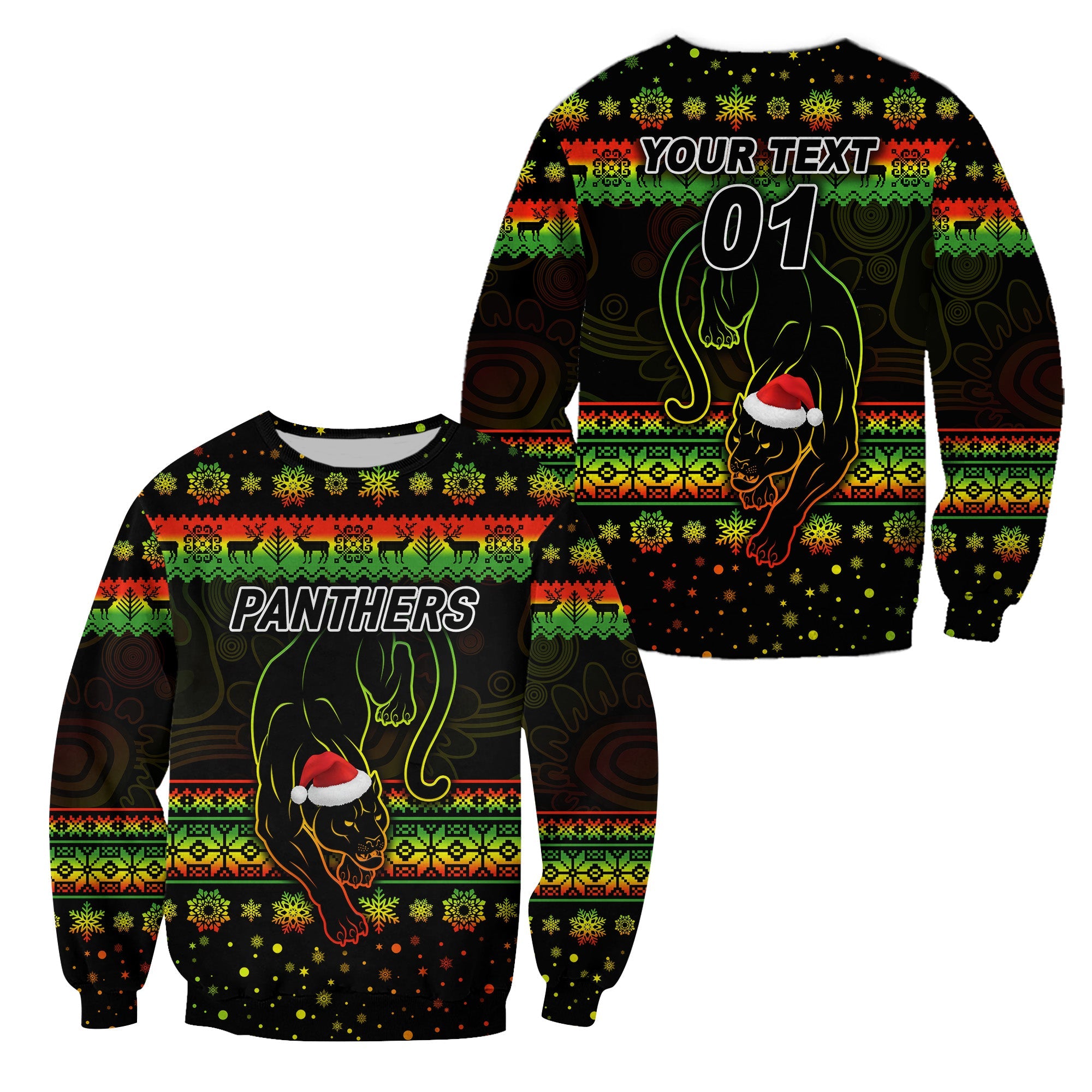 custom-personalised-penrith-panthers-sweatshirt-christmas-simple-style