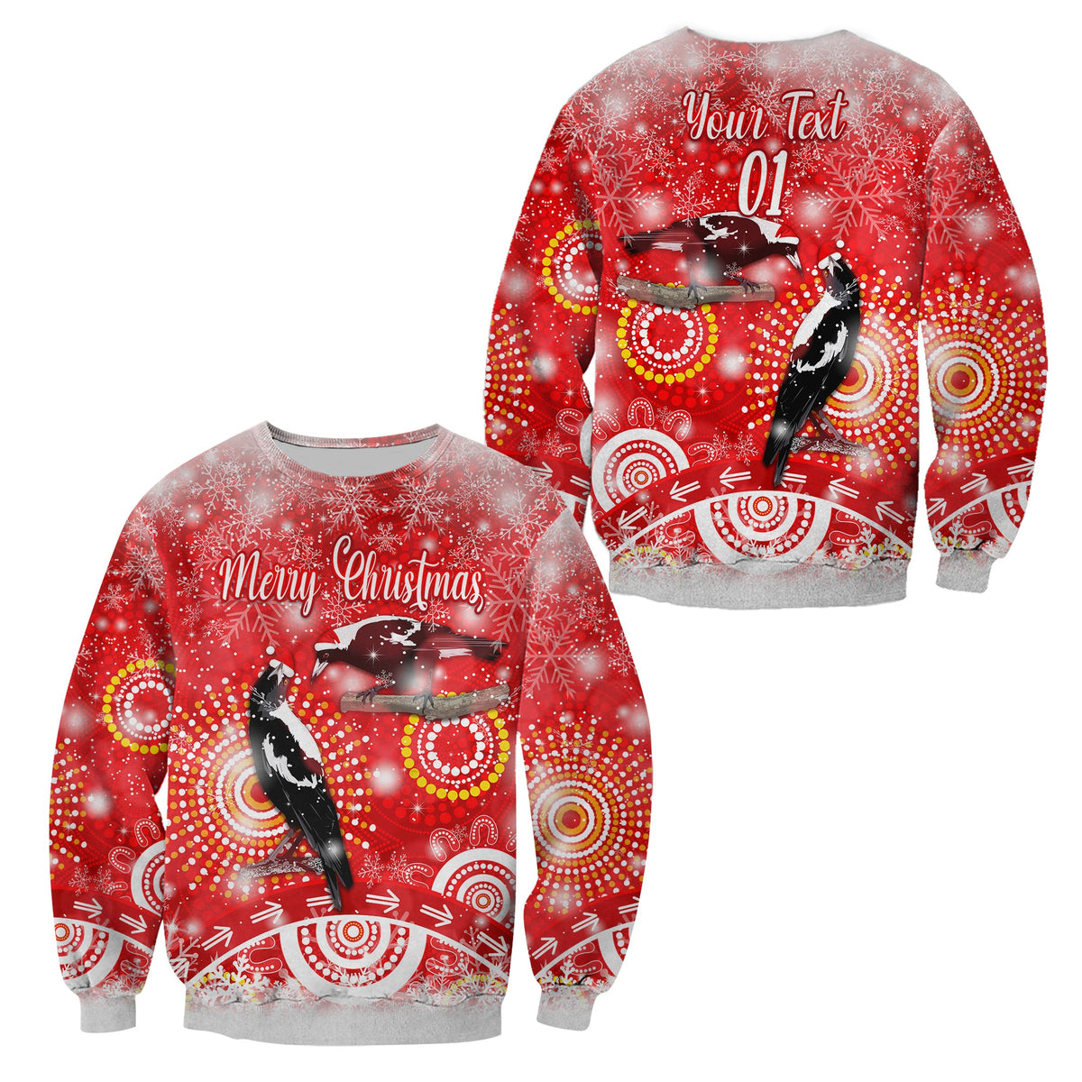custom-personalised-australian-magpies-christmas-sweatshirt-original-style-red