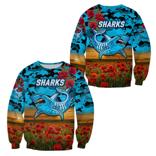 cronulla-sutherland-sharks-anzac-2022-sweatshirt-poppy-flowers-vibes
