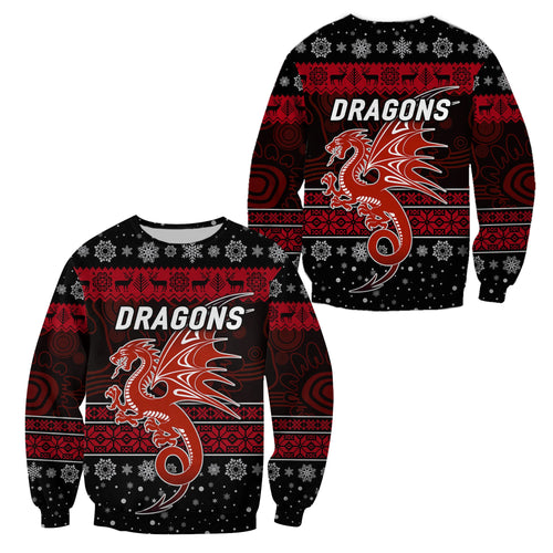 st-george-illawarra-dragons-sweatshirt-christmas-simple-style-black