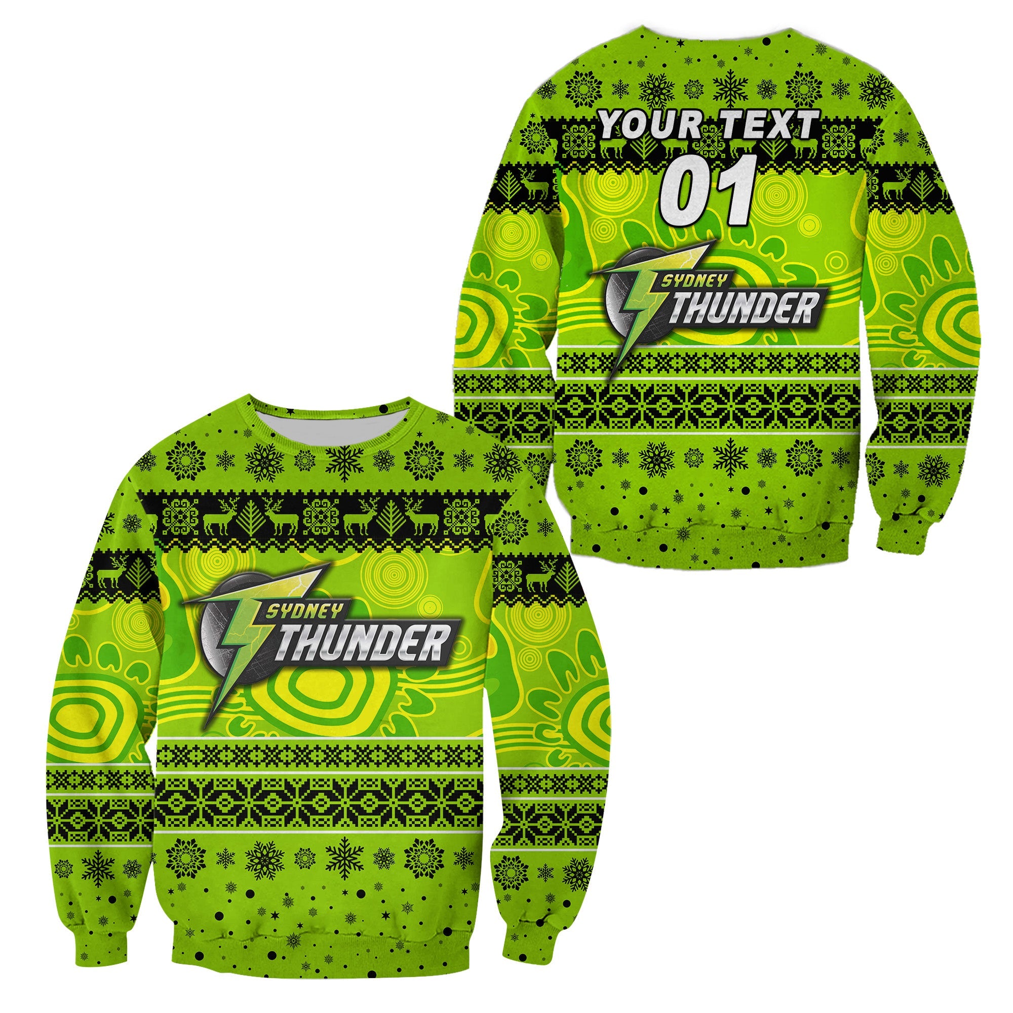 custom-personalised-sydney-thunder-sweatshirt-christmas-simple-style